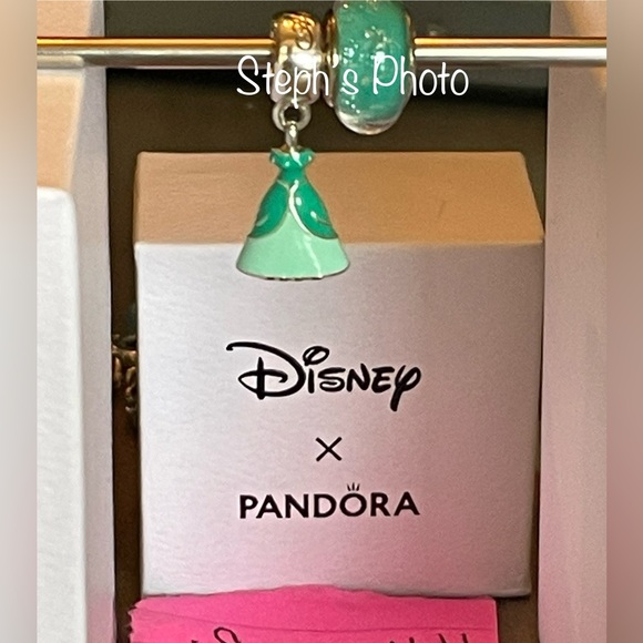 NIB Authentic Pandora x Disney Ariel dress dangle and Murano charm hard to find - Picture 3 of 9